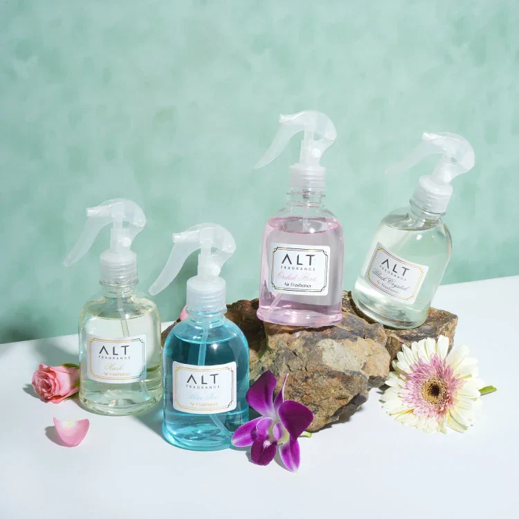 (Pack of 4)  Blue Ice, Orchid Flora,  Black Crystal & Musk - Air fresheners (300 ML x 4) Info - Image 6