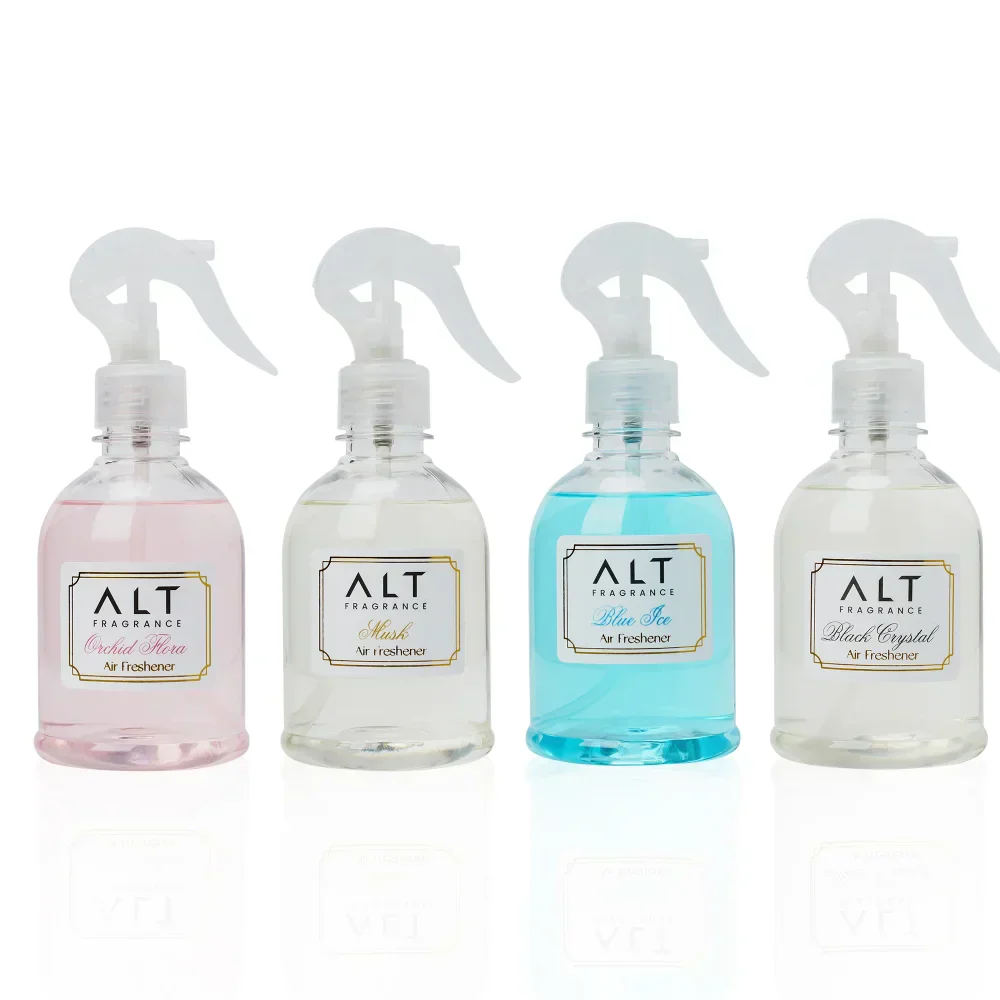(Pack of 4)  Blue Ice, Orchid Flora,  Black Crystal & Musk - Air fresheners (300 ML x 4) Info - Image 8